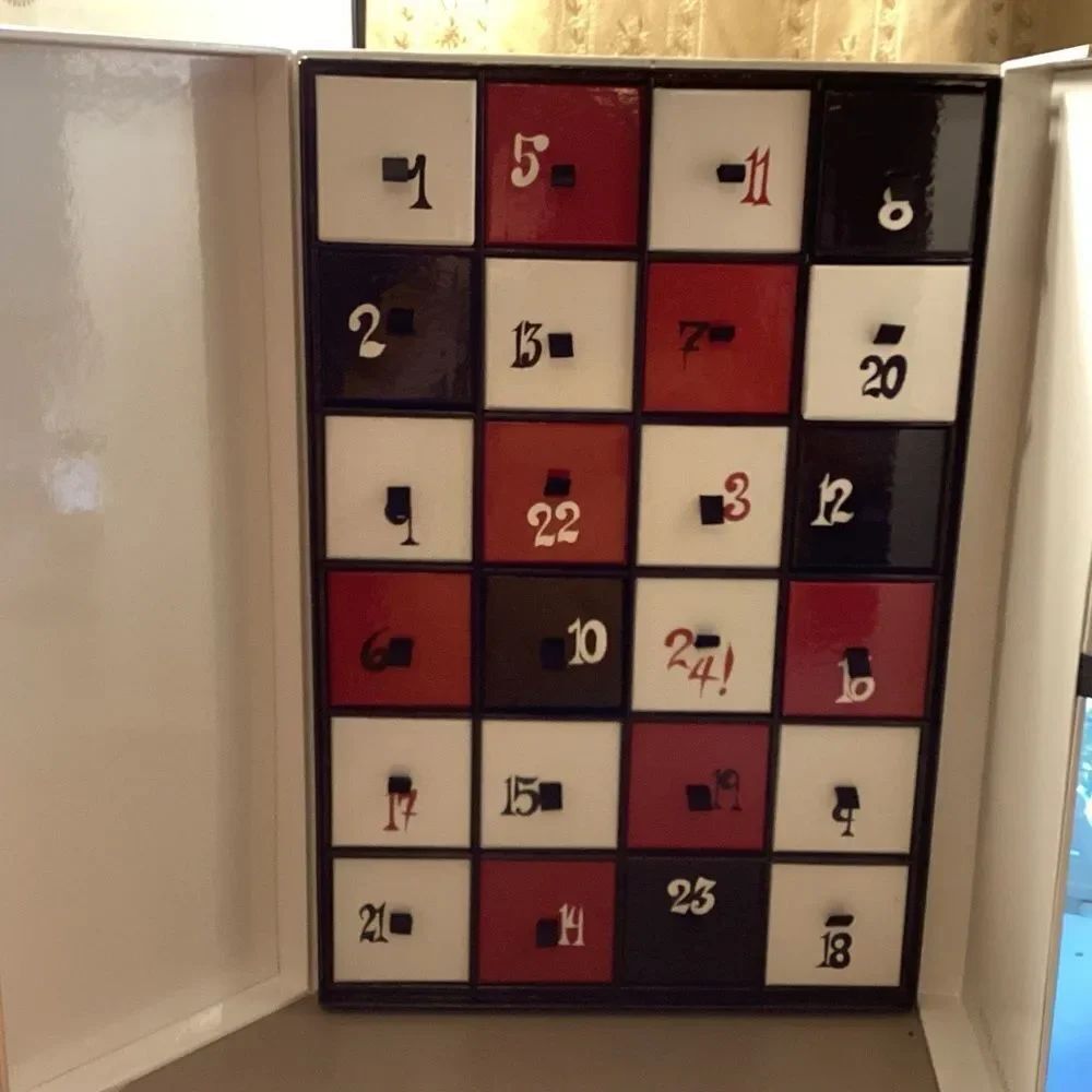 Luxury Storage Calendar with Red, White and Black Accents